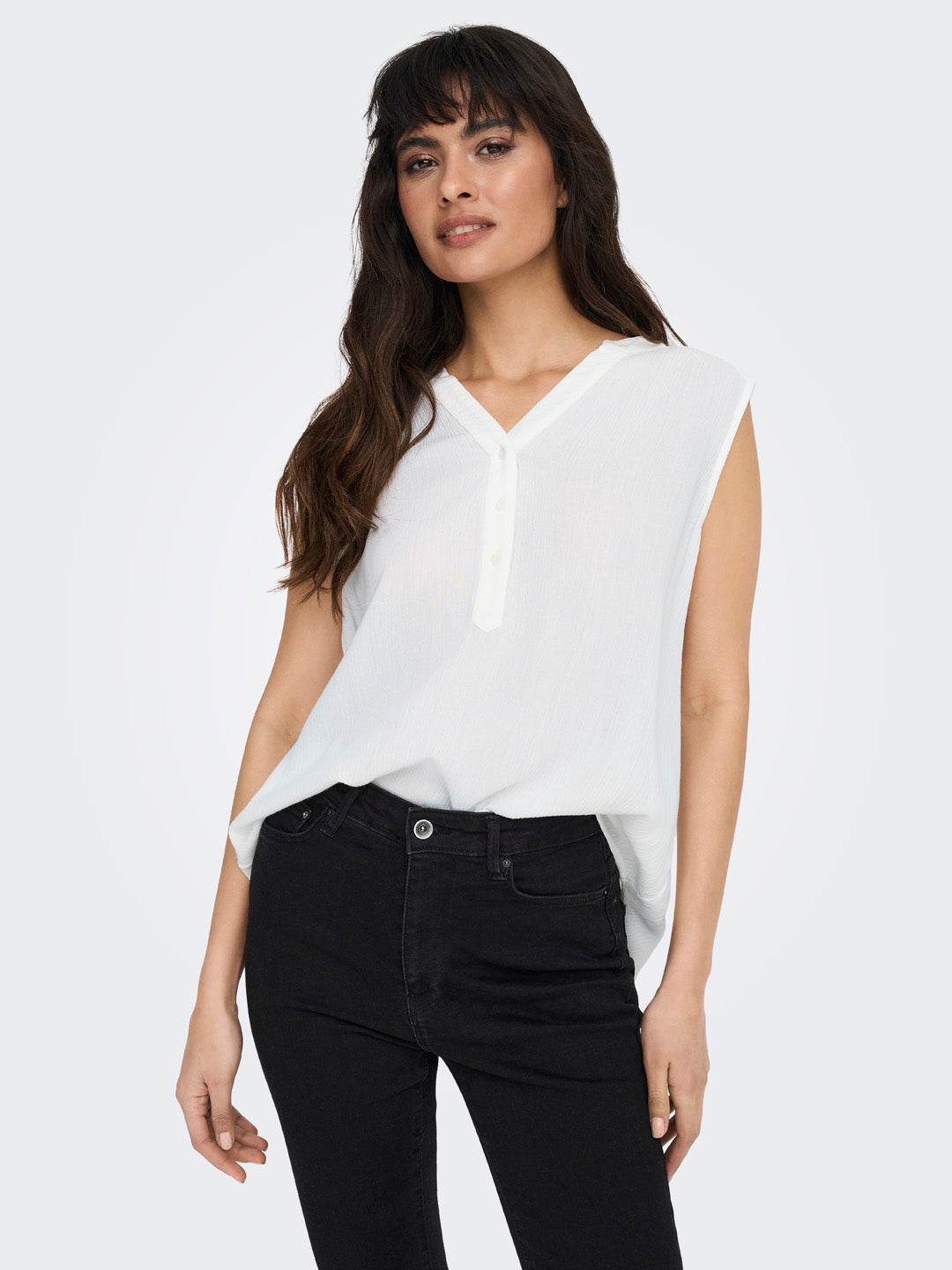 White Loose Fit Top