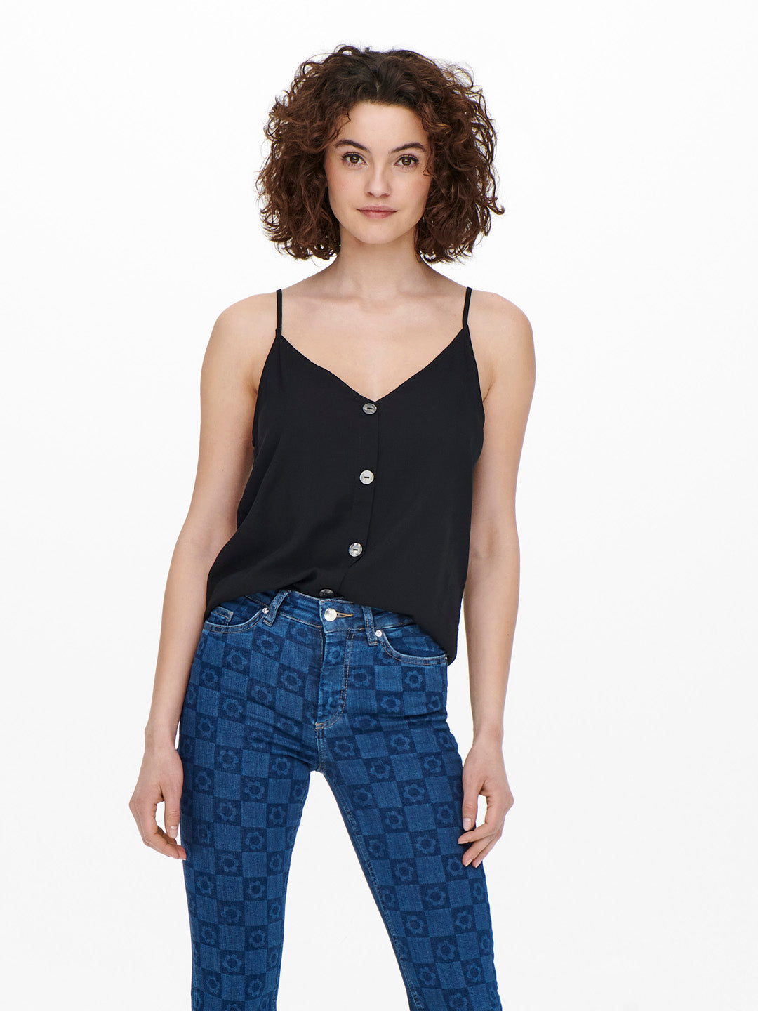 Black Buttoned Singlet