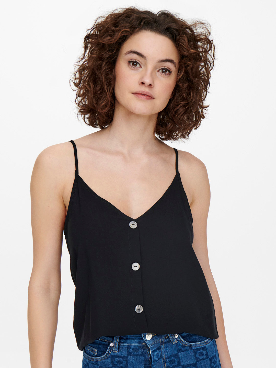 Black Buttoned Singlet