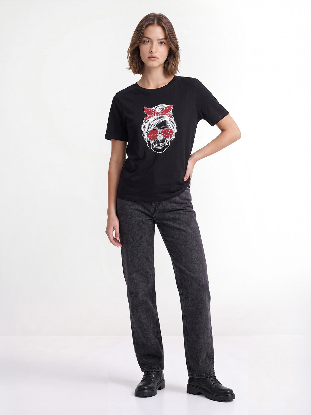 Black Printed T-shirt