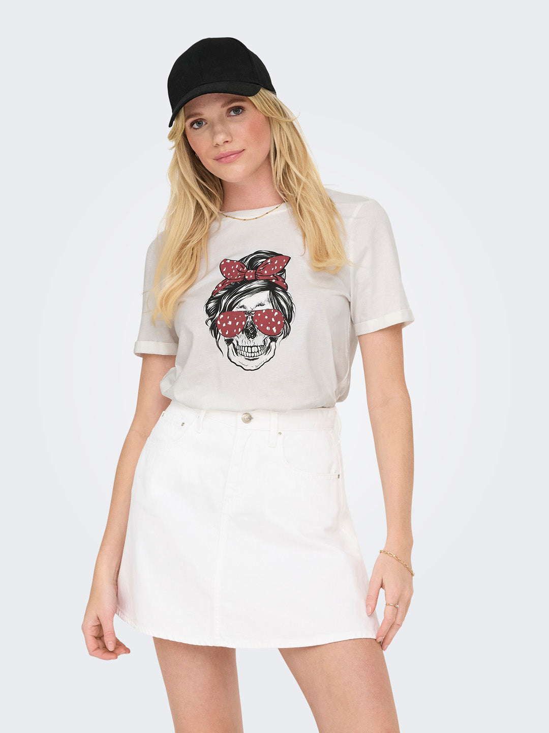 White Printed T-Shirt