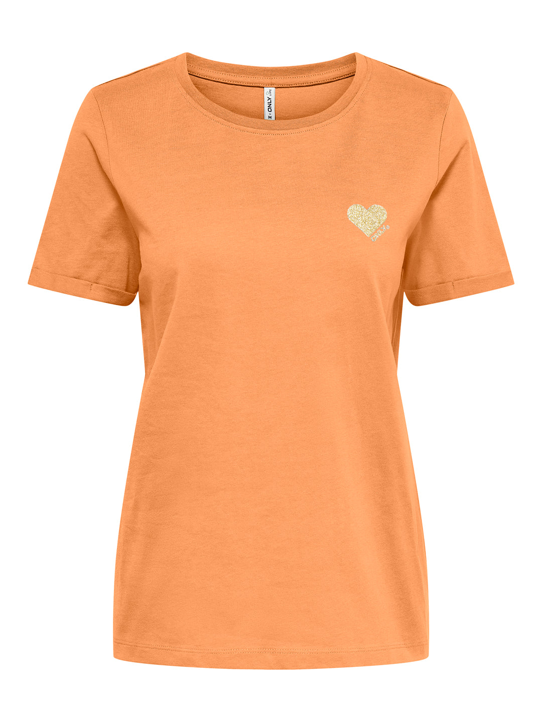 Peach Short-Sleeve Crew-Neck Top