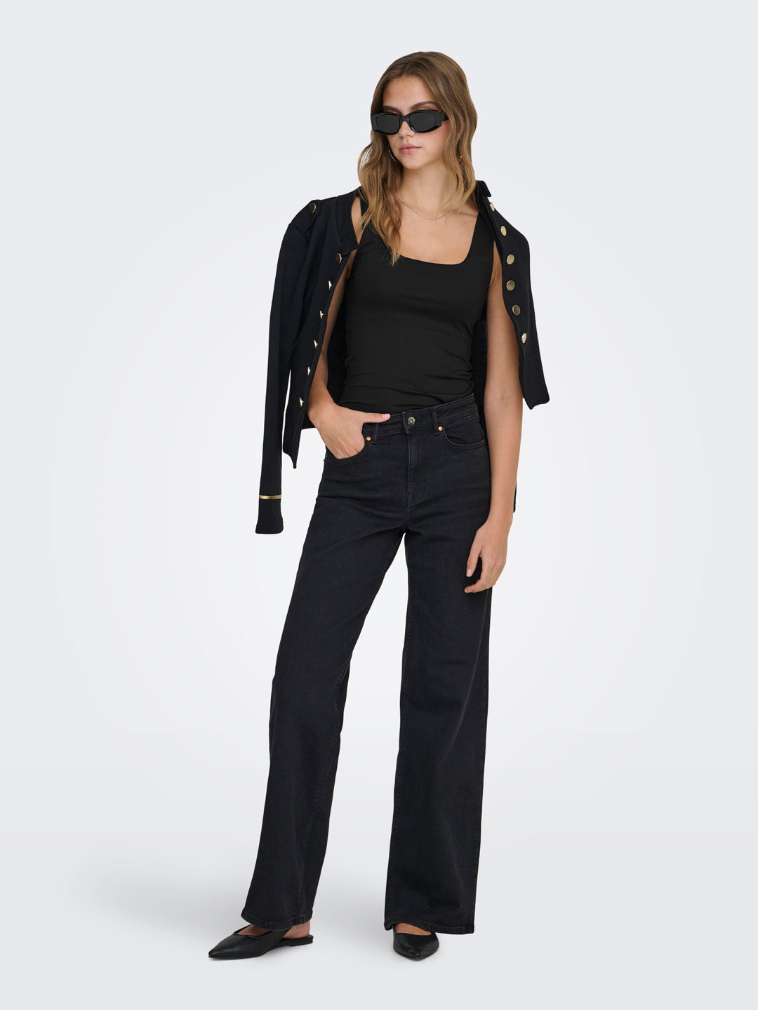 Black Two-Way Fit Top