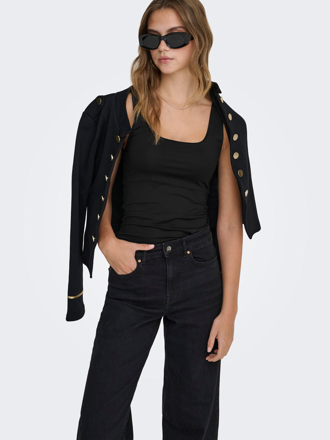 Black Two-Way Fit Top