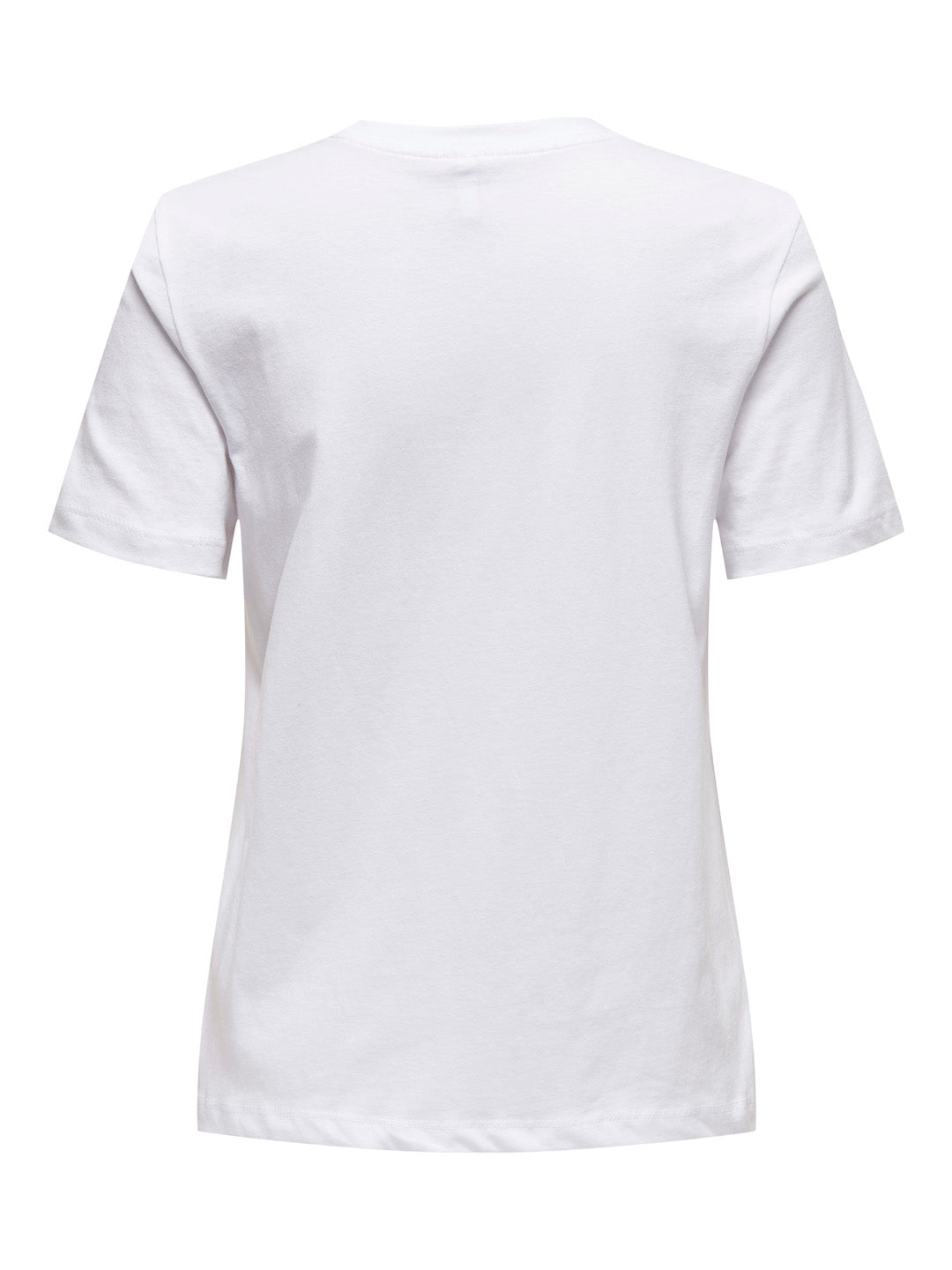 White Printed O-Neck Top