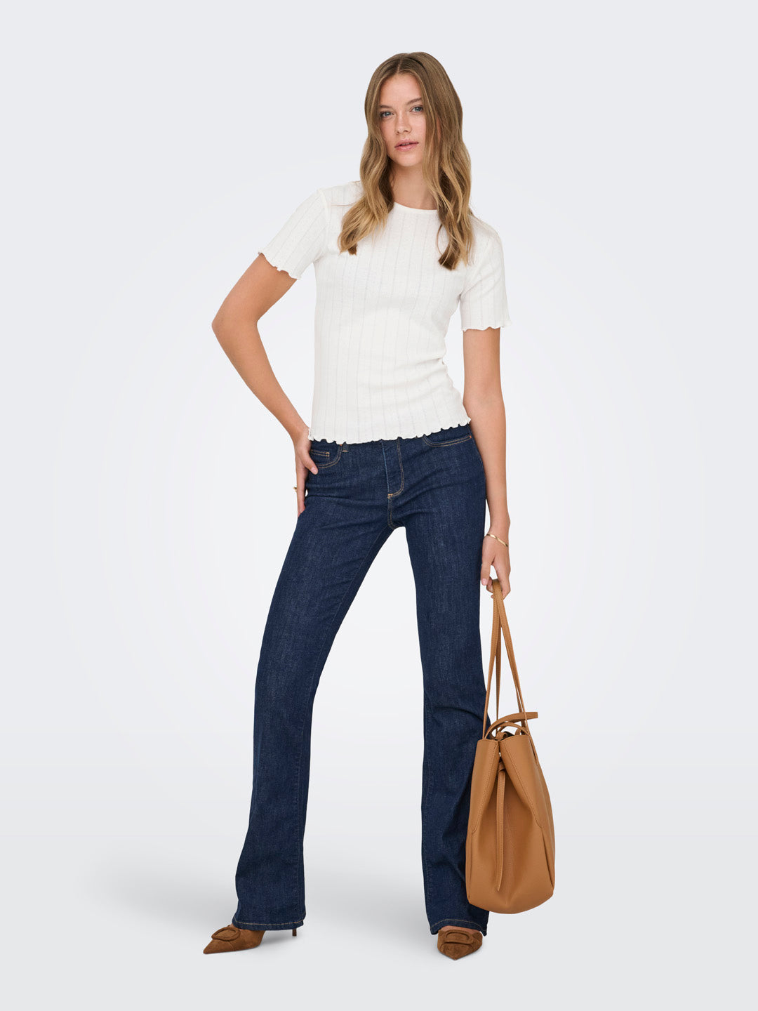 White O-Neck Top