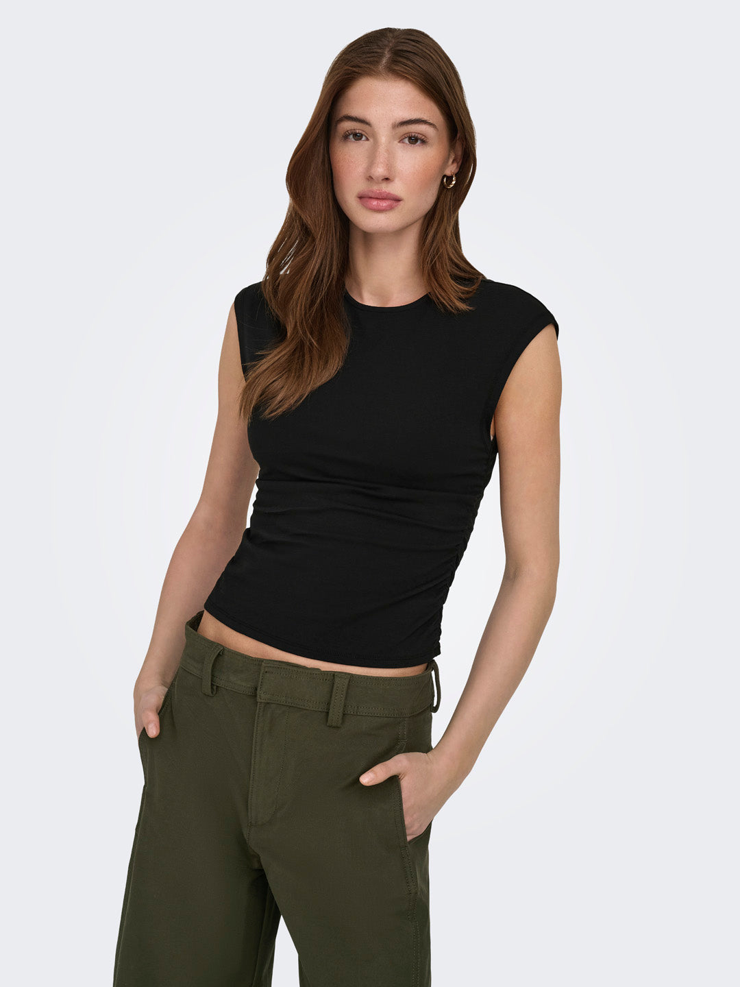 Black Ruched Top
