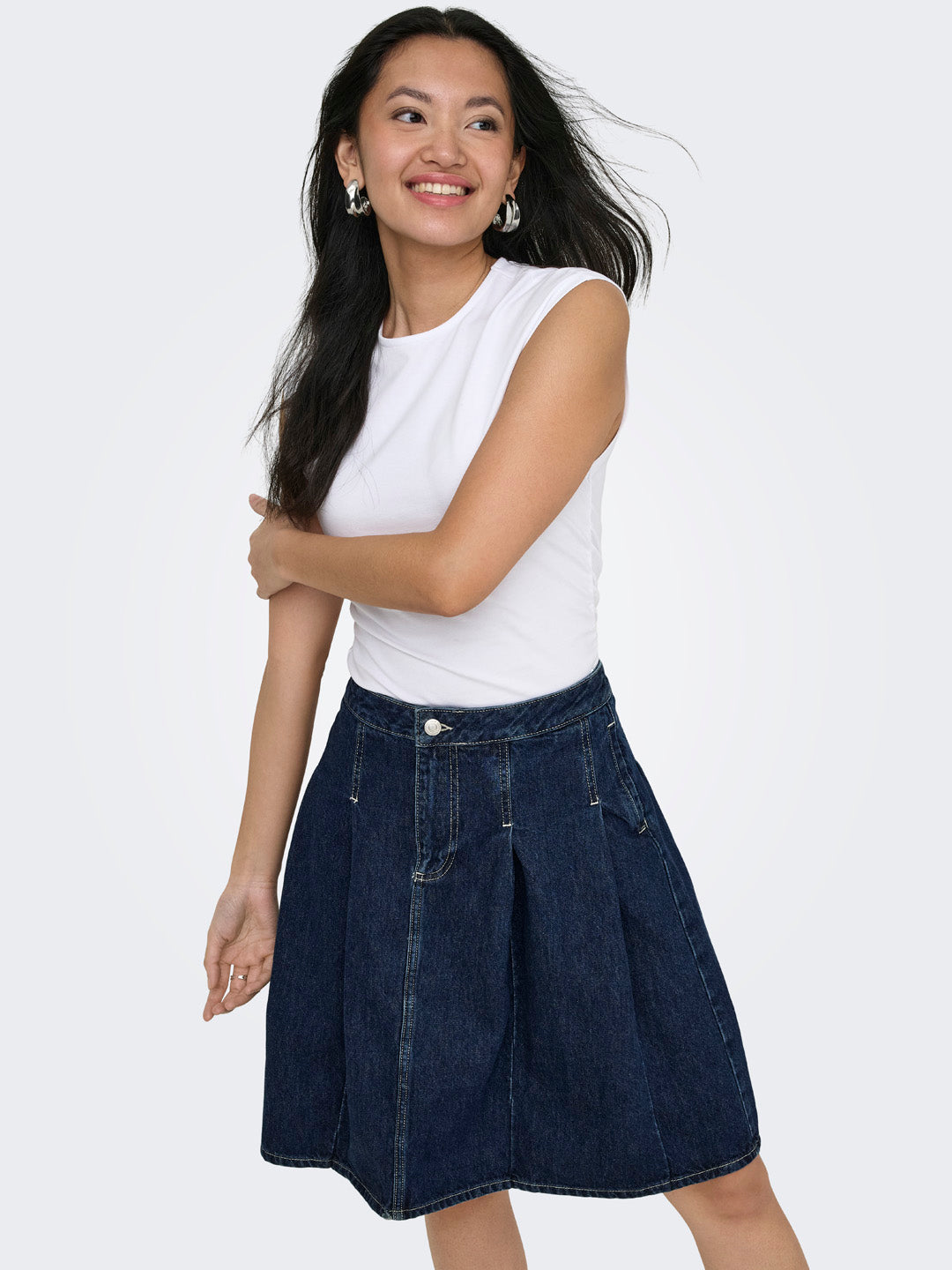 White Ruched Top