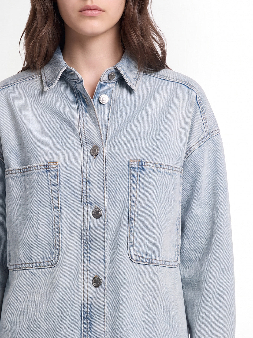 Light Blue Oversized Denim Shacket