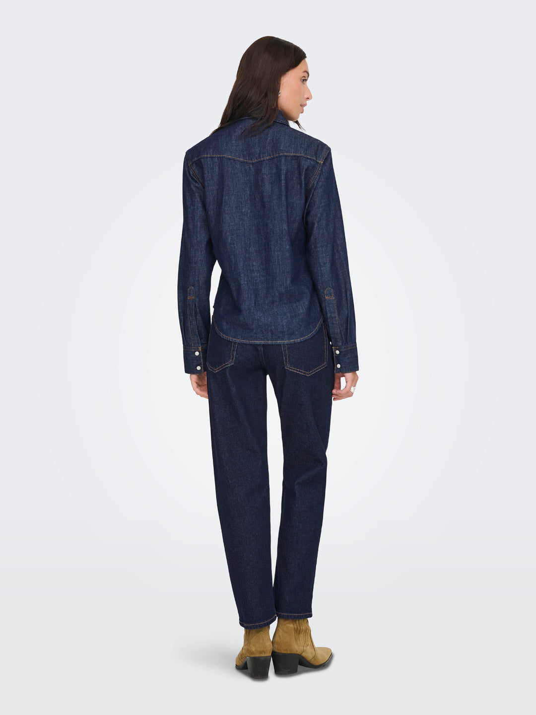 Dark Blue Regular Fit Denim Shirt