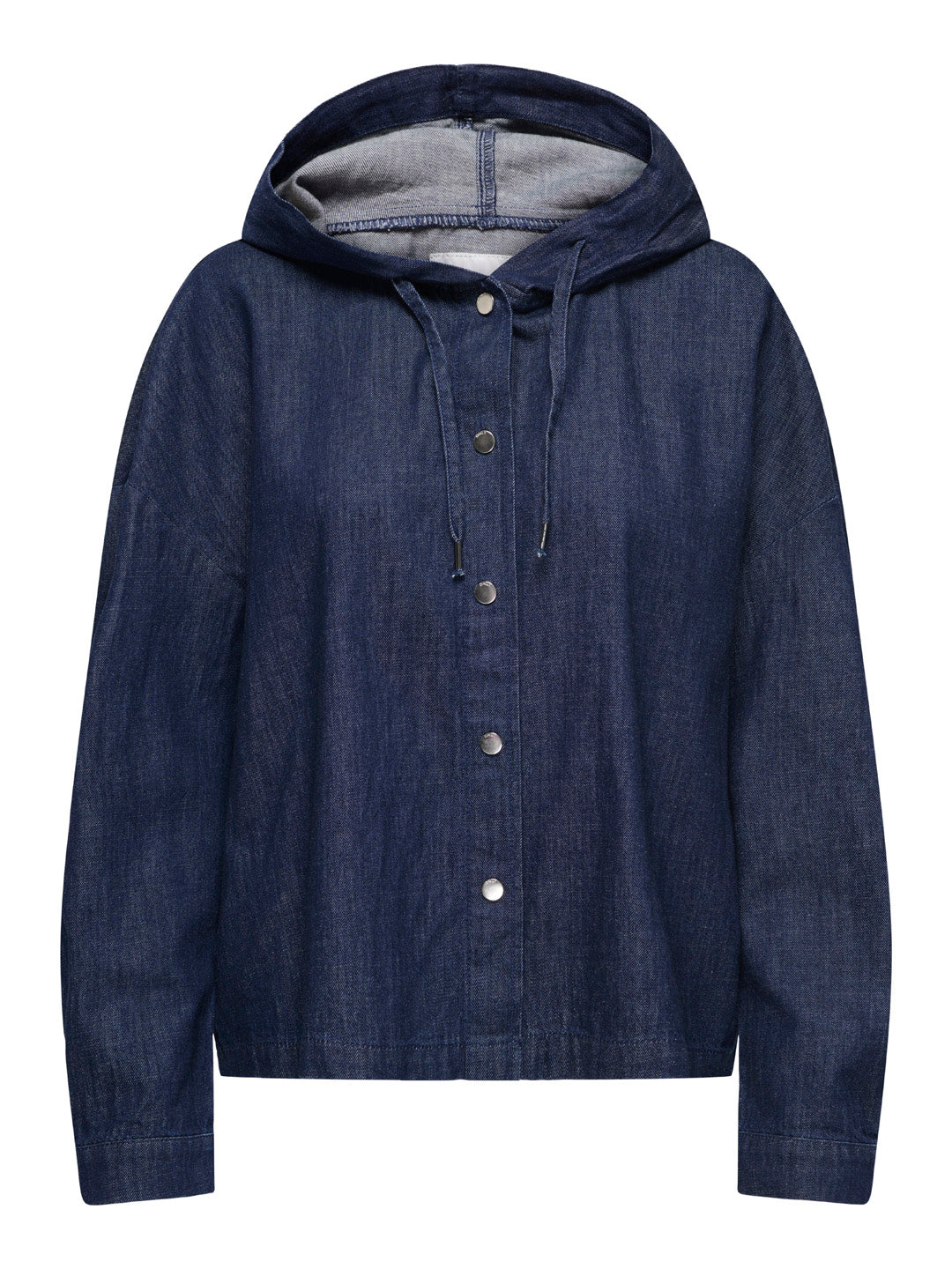 Dark Blue Hooded Denim Shirt