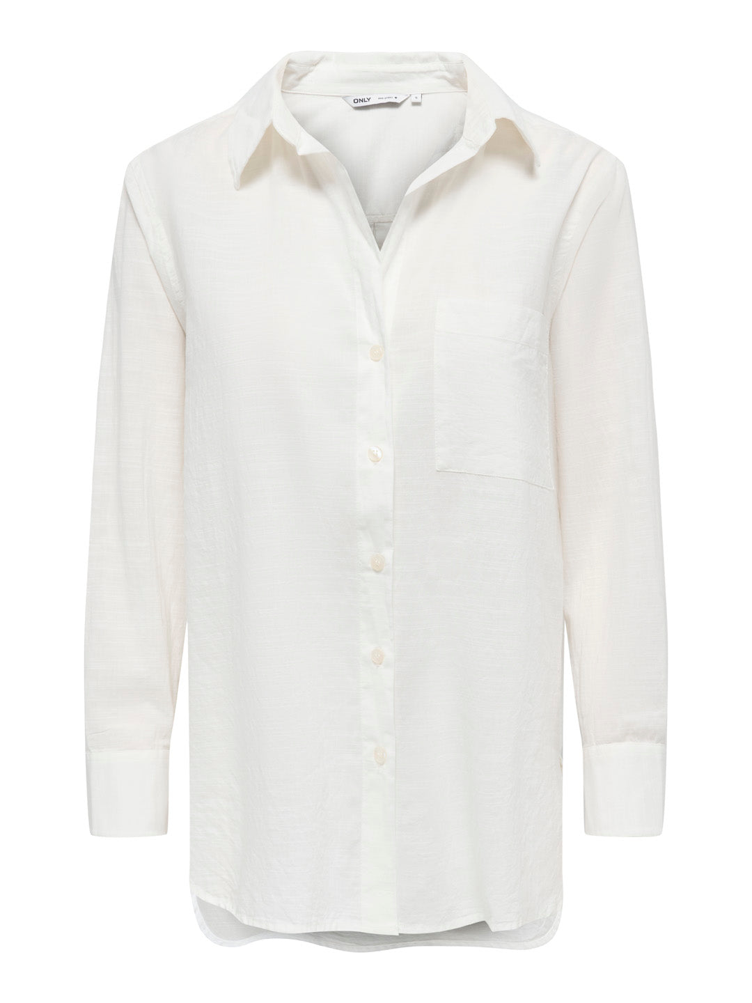 White Cotton Relaxed Fit Shirt