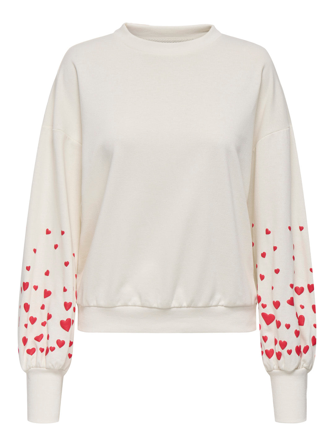 White Printed O-Neck Sweatshirt