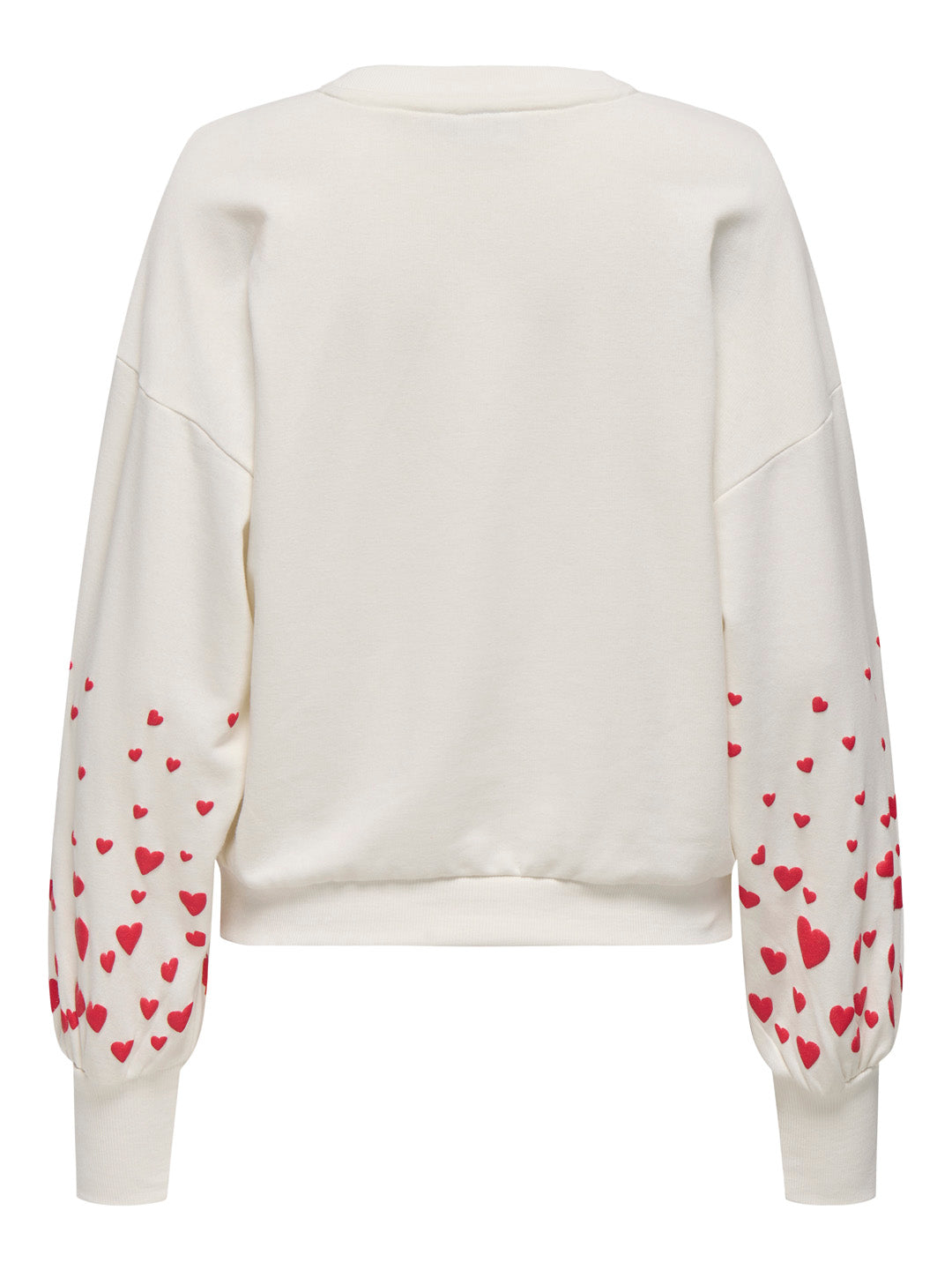 White Printed O-Neck Sweatshirt