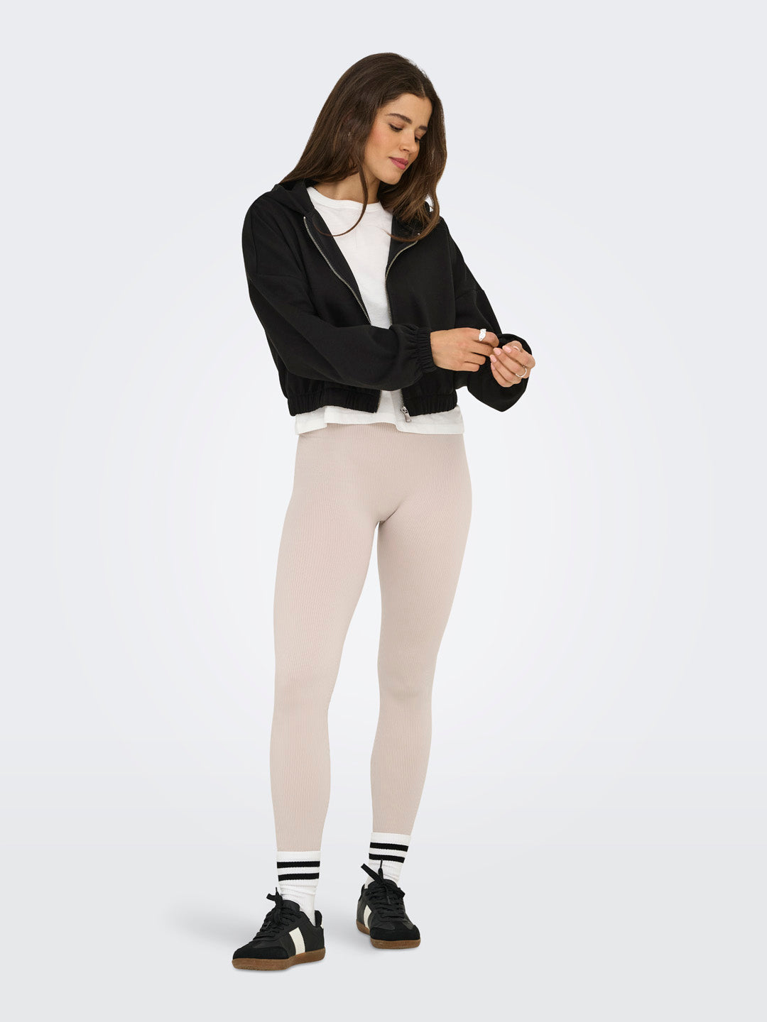 Black Hooded Zip Sweatshirt