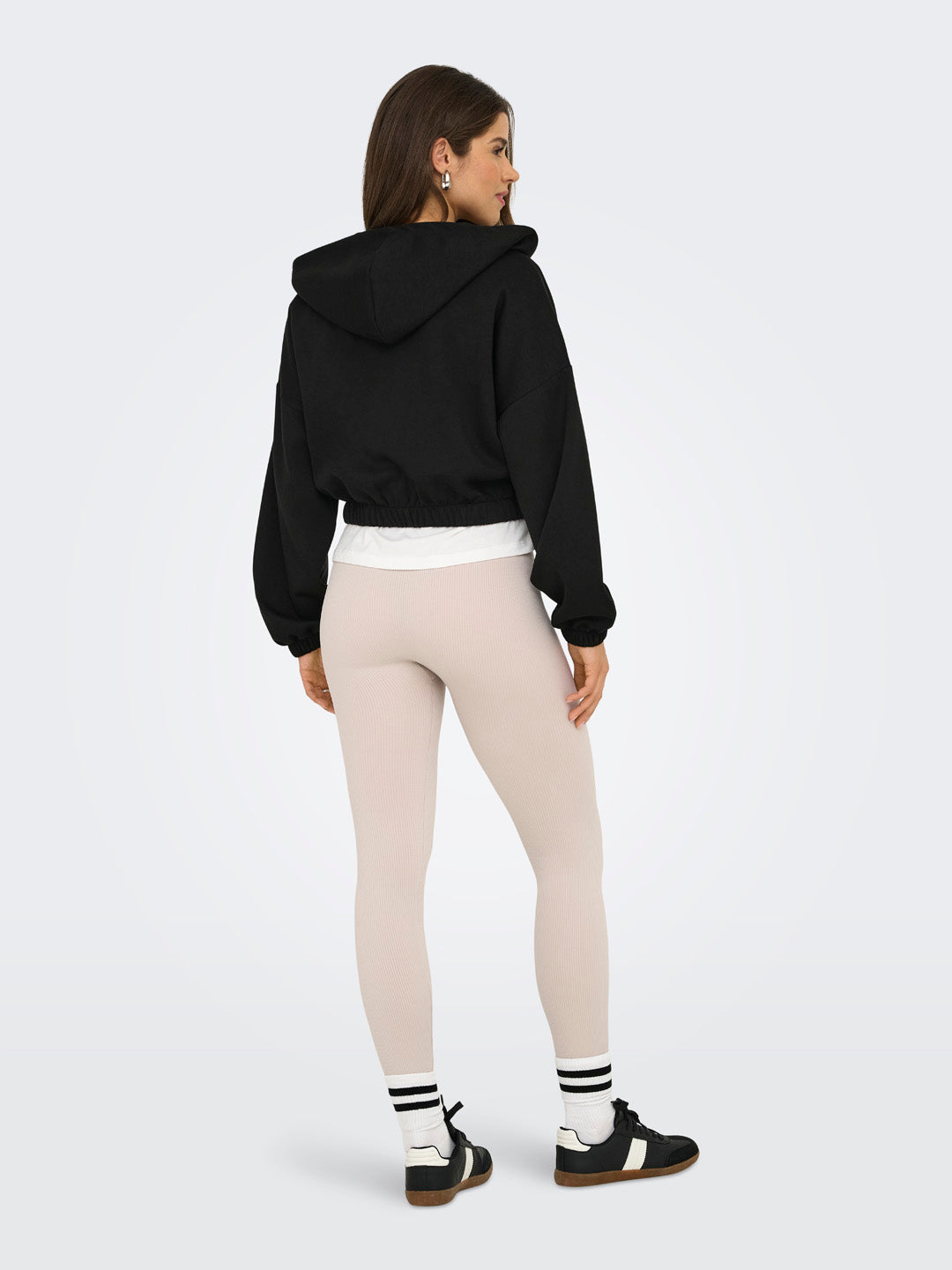 Black Hooded Zip Sweatshirt