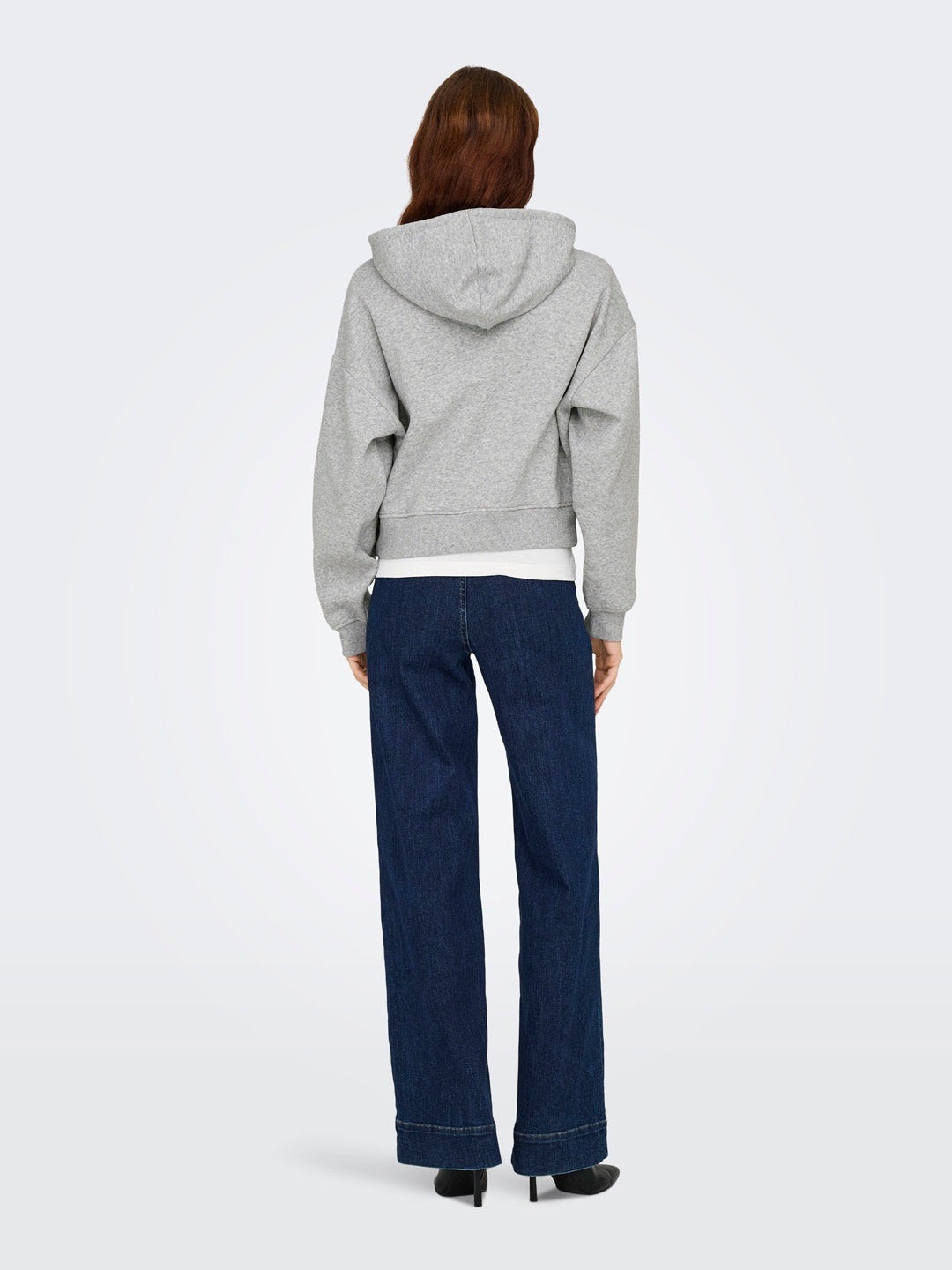 Light Grey Cropped Hoodie