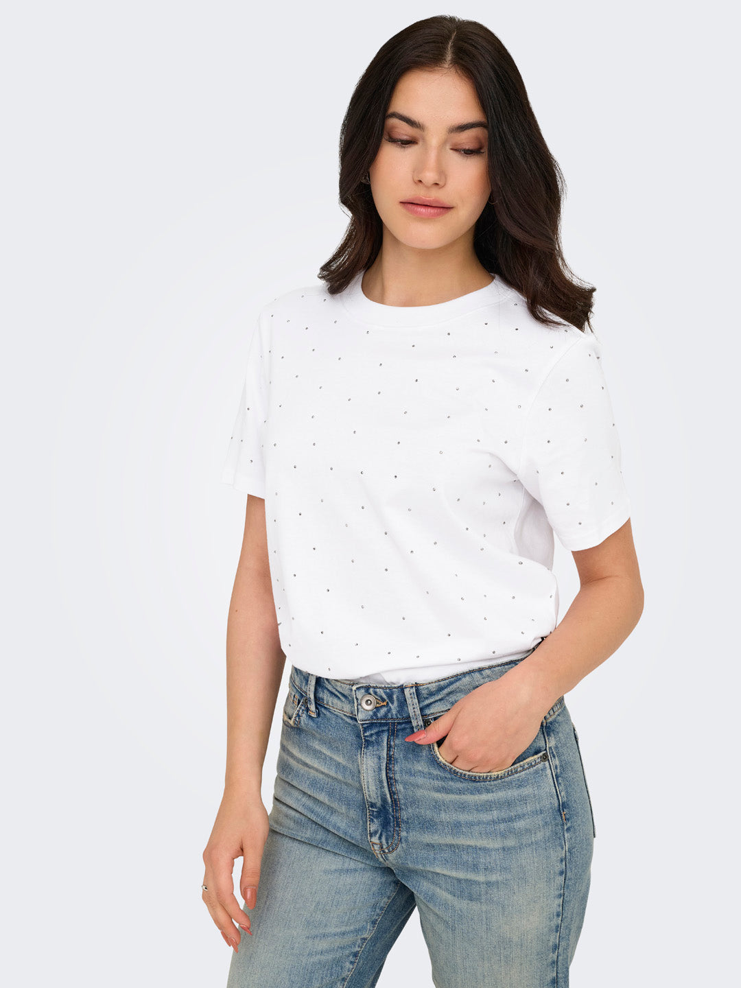 White Embellished T-shirt