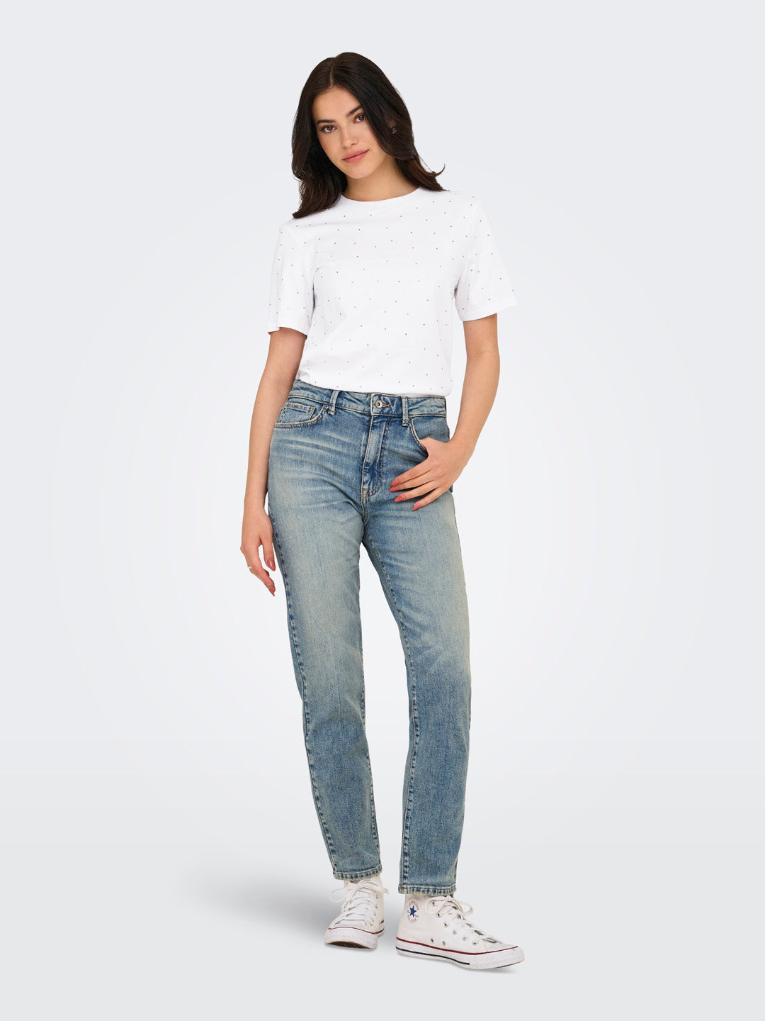 White Embellished T-shirt