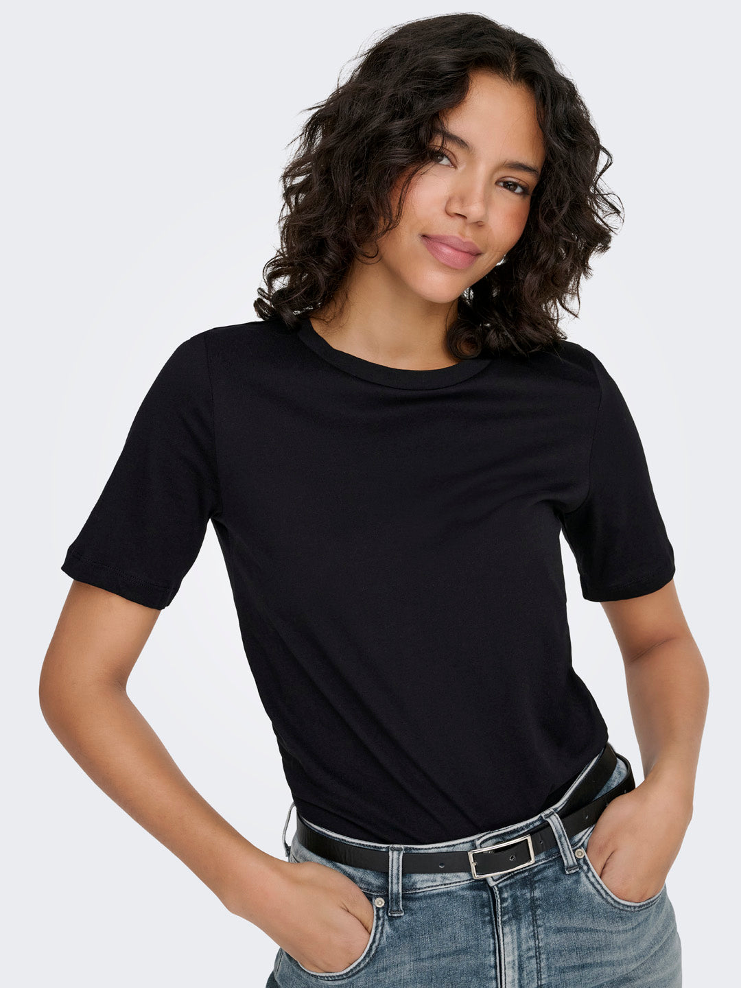 Black Cotton T-shirt