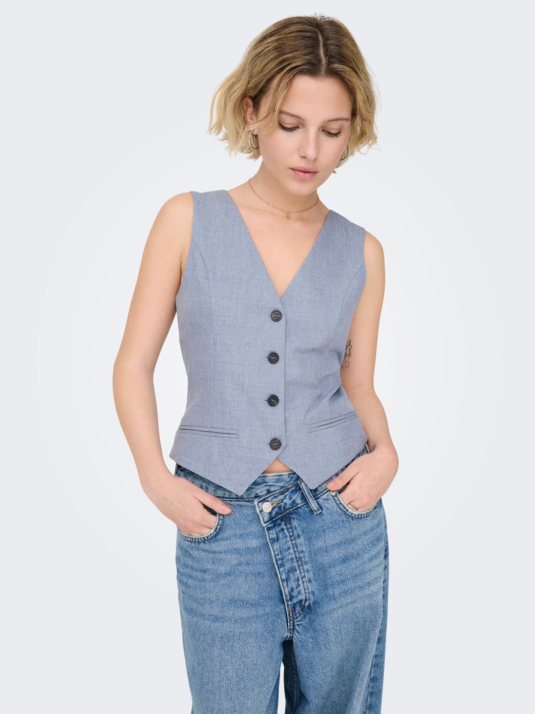 Blue Tailored Waistcoat