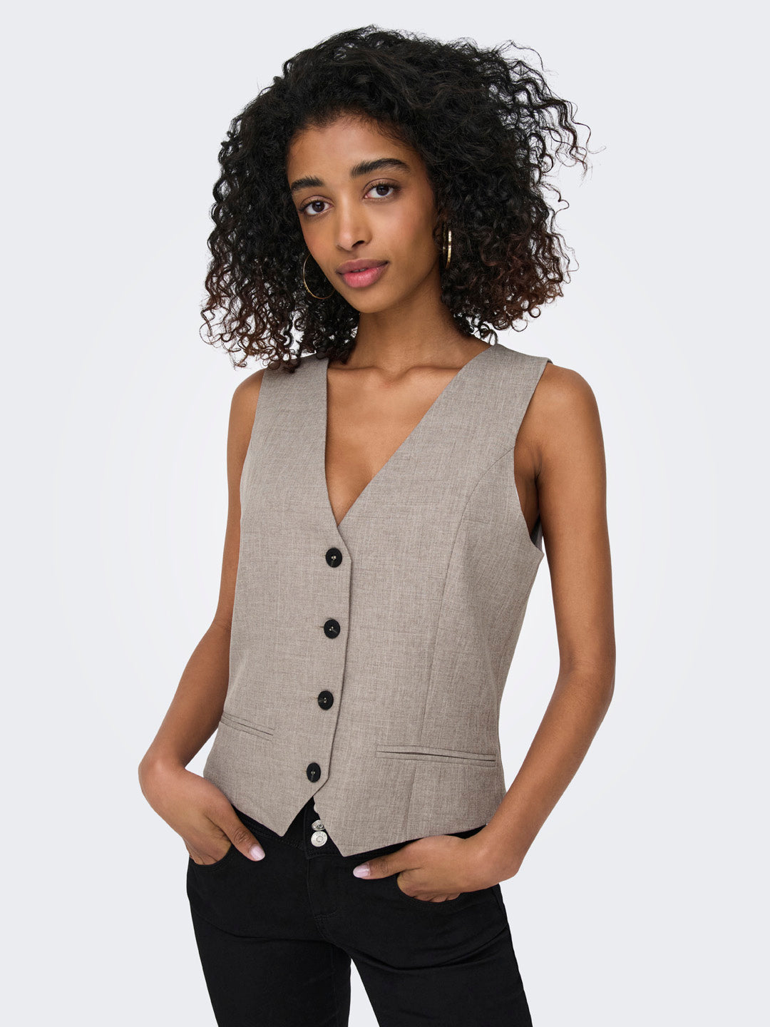 Greige Tailored Waistcoat