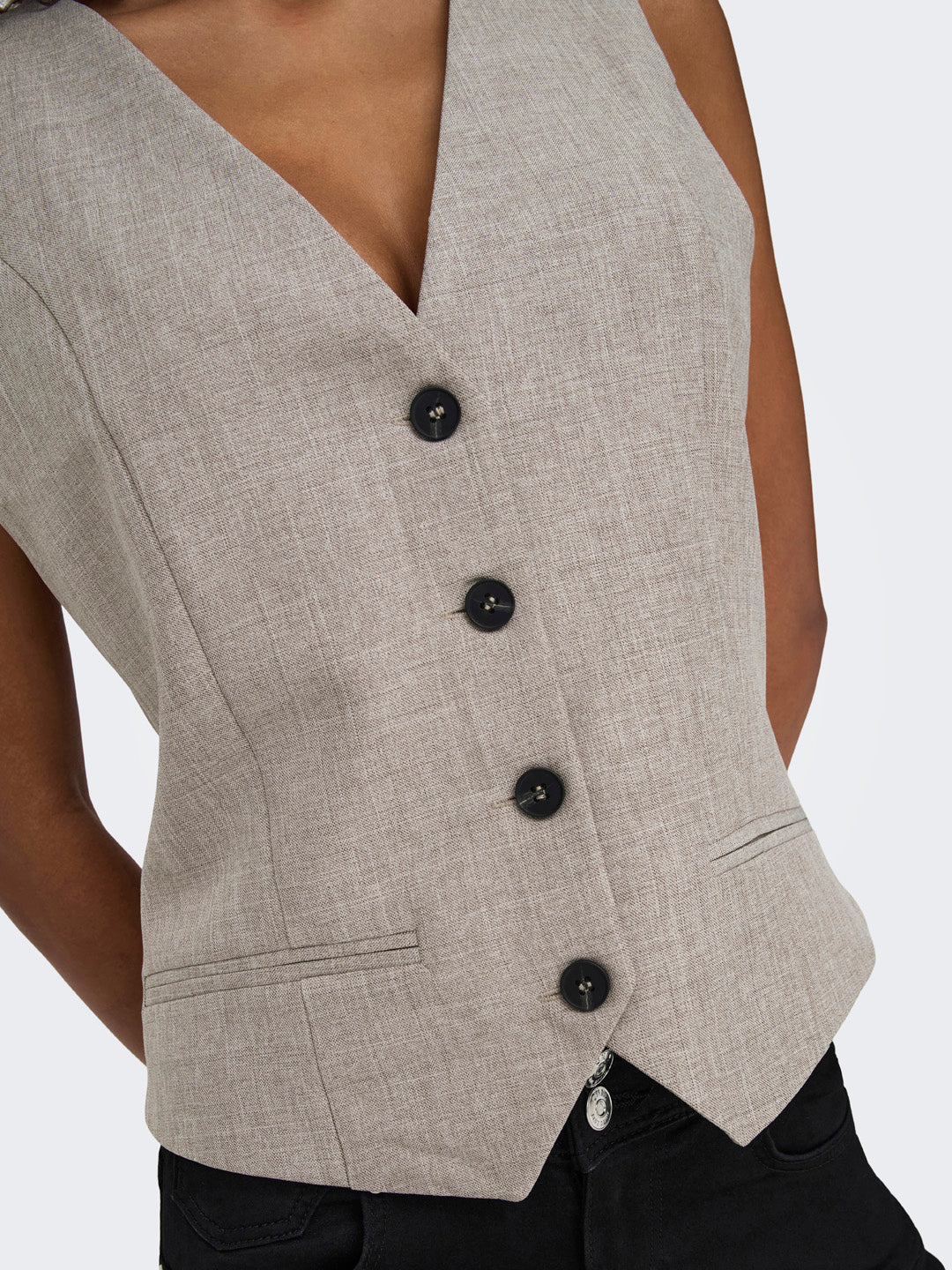 Greige Tailored Waistcoat