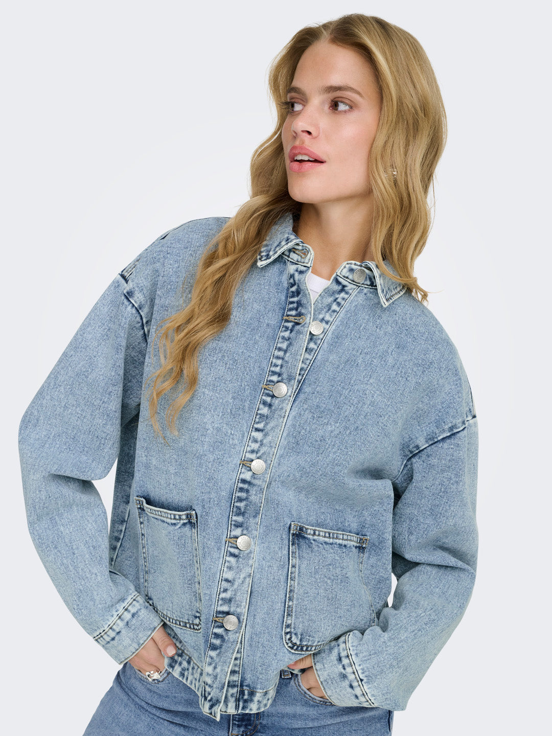 Light Blue Denim Shacket