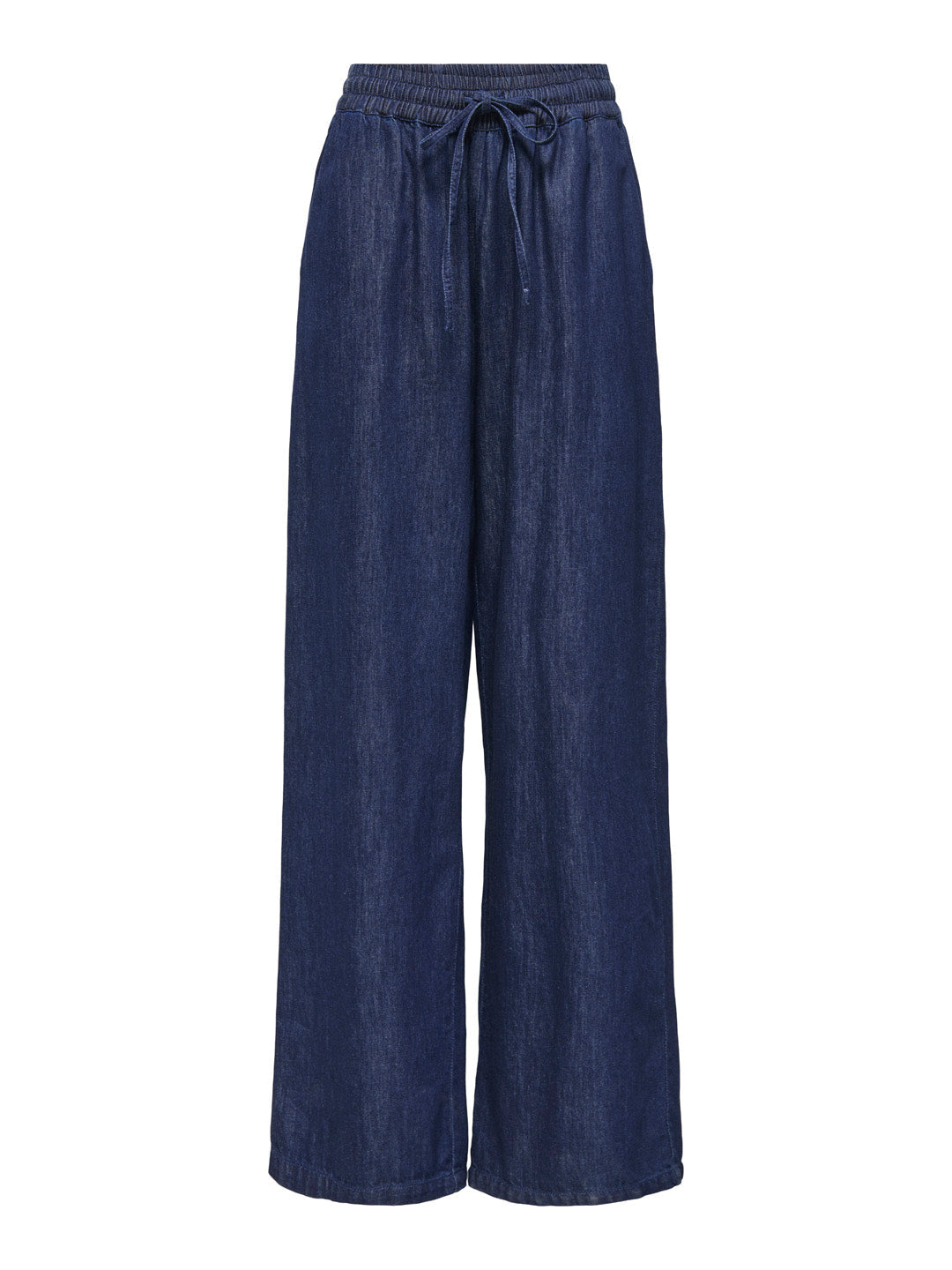 Blue Loose Fit Pull Up Pants