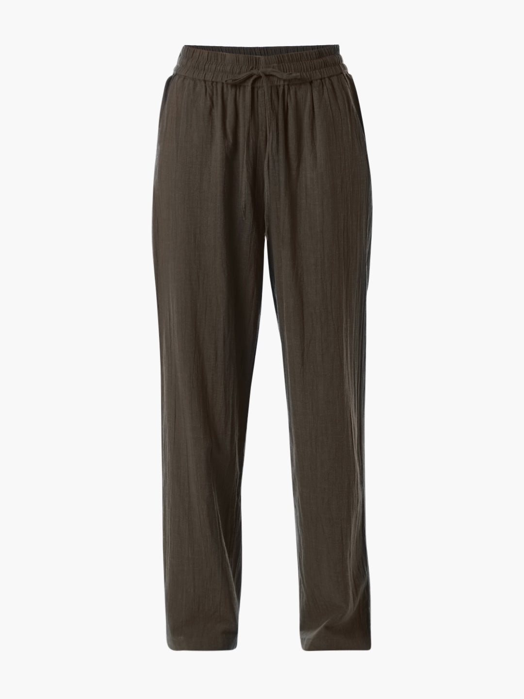 Green Cotton Wide Leg Pants