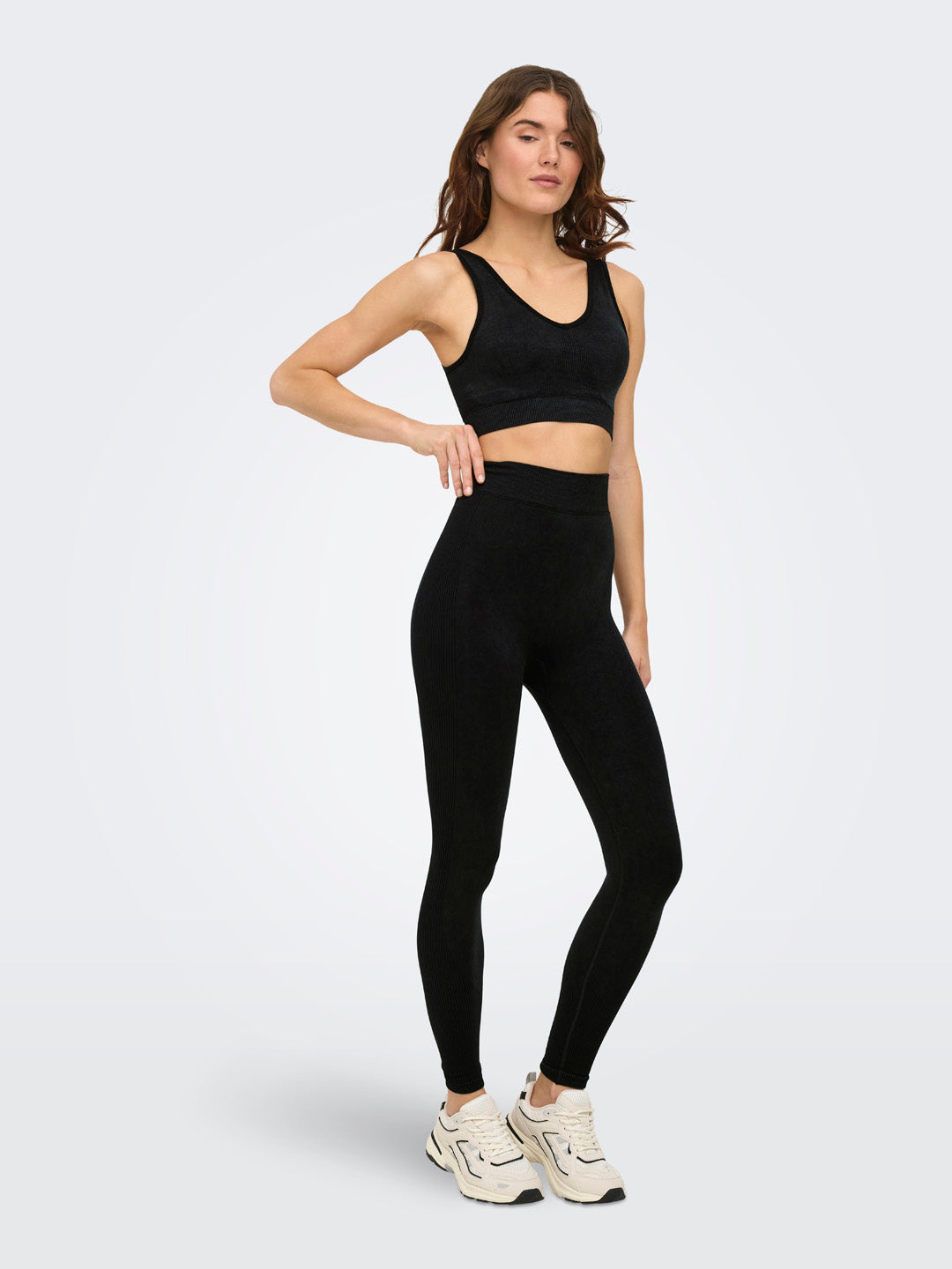 Black Scrunch Seam Tights