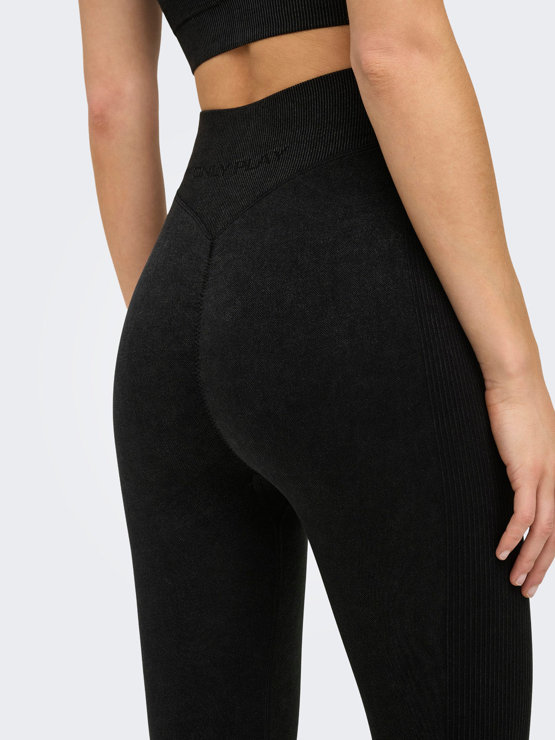Black Scrunch Seam Tights