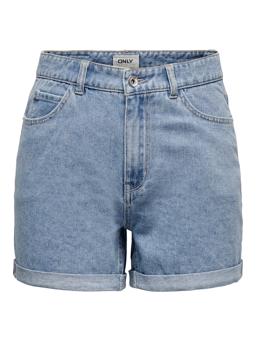 Light Blue High Rise Denim Shorts