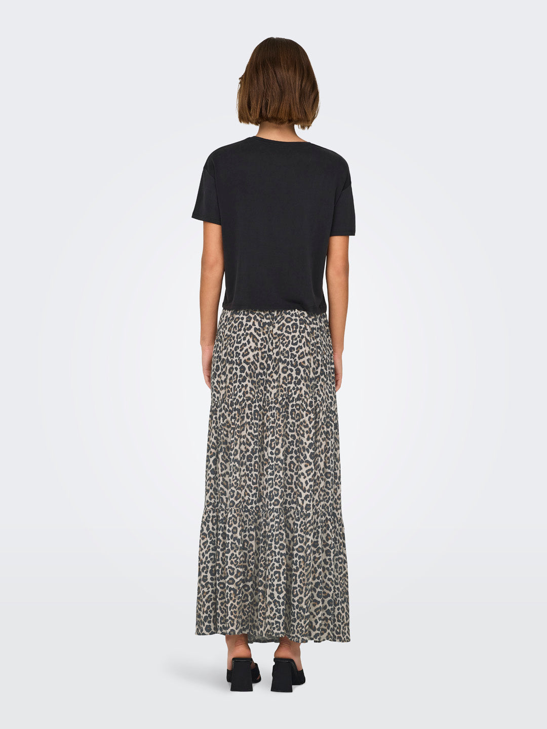 Brown Animal Print Skirt
