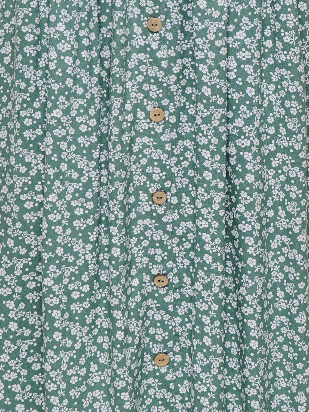 Green Floral Midi Skirt