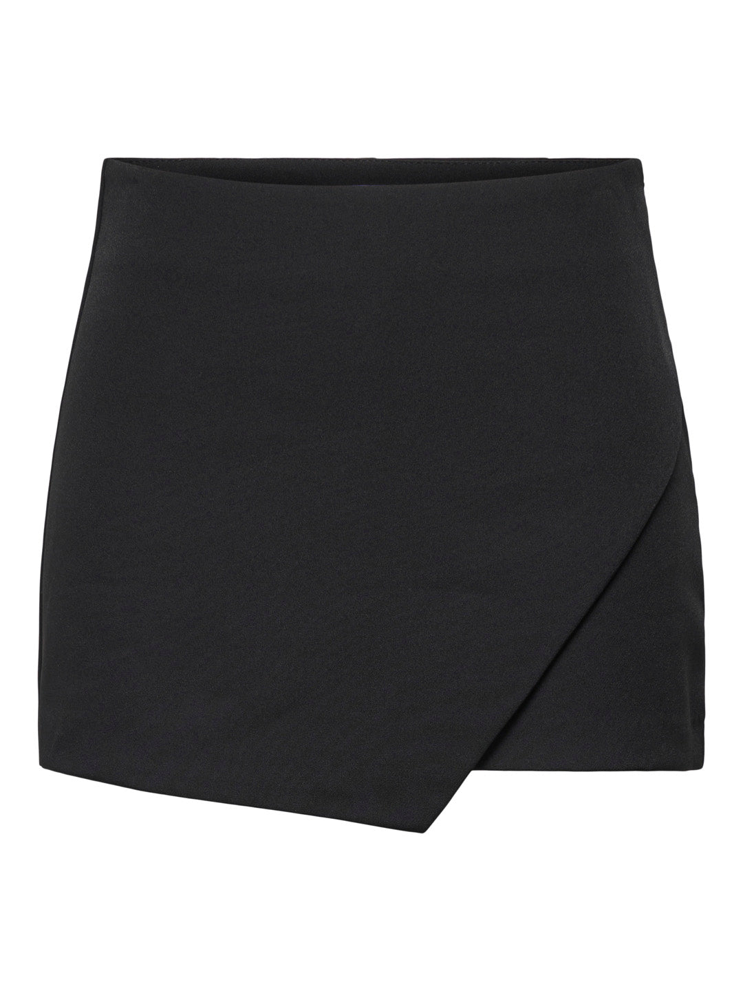 Black Tailored Wrap Skort