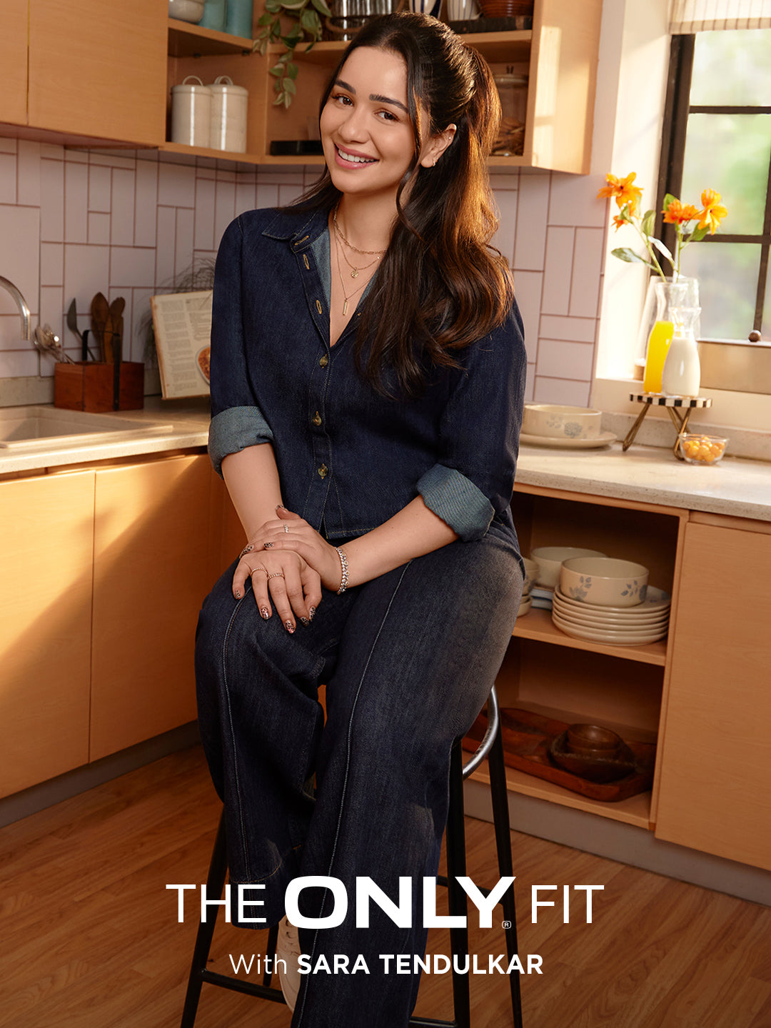 Wide Leg Dark Blue Jeans