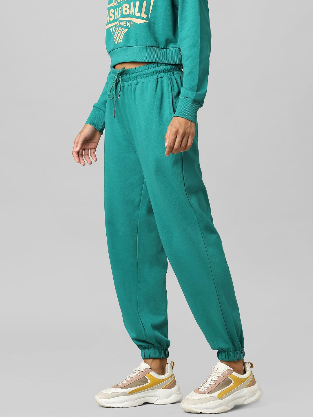 Green High-Rise Co-Ord Joggers