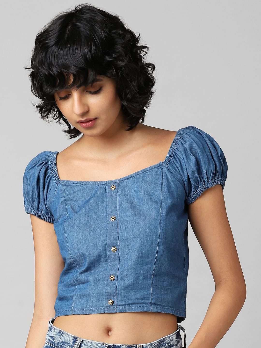 Blue Denim Top