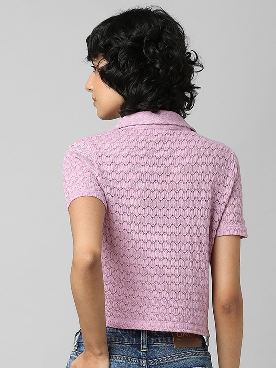Lilac Structured Polo T-Shirt