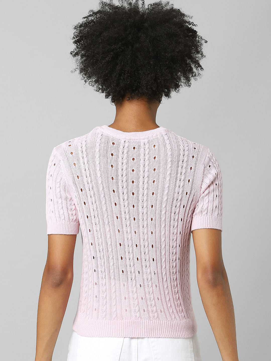 Lilac Cable Knit Top