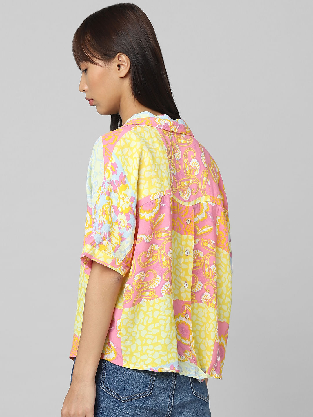 Yellow Printed Resort Shirt