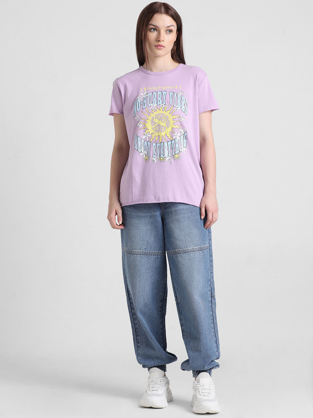 Purple Graphic Print T-Shirt