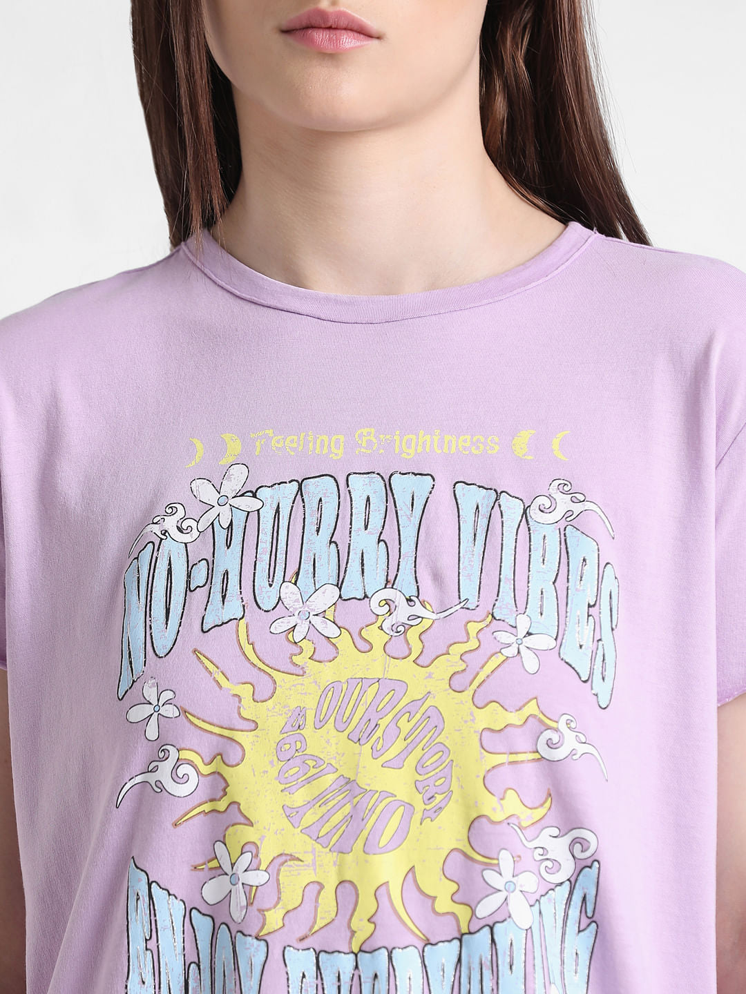 Purple Graphic Print T-Shirt
