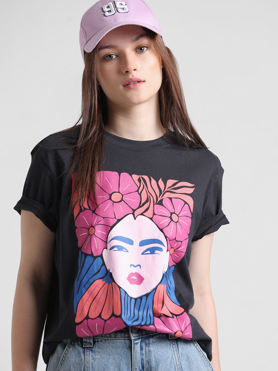 Black Graphic Print T-Shirt