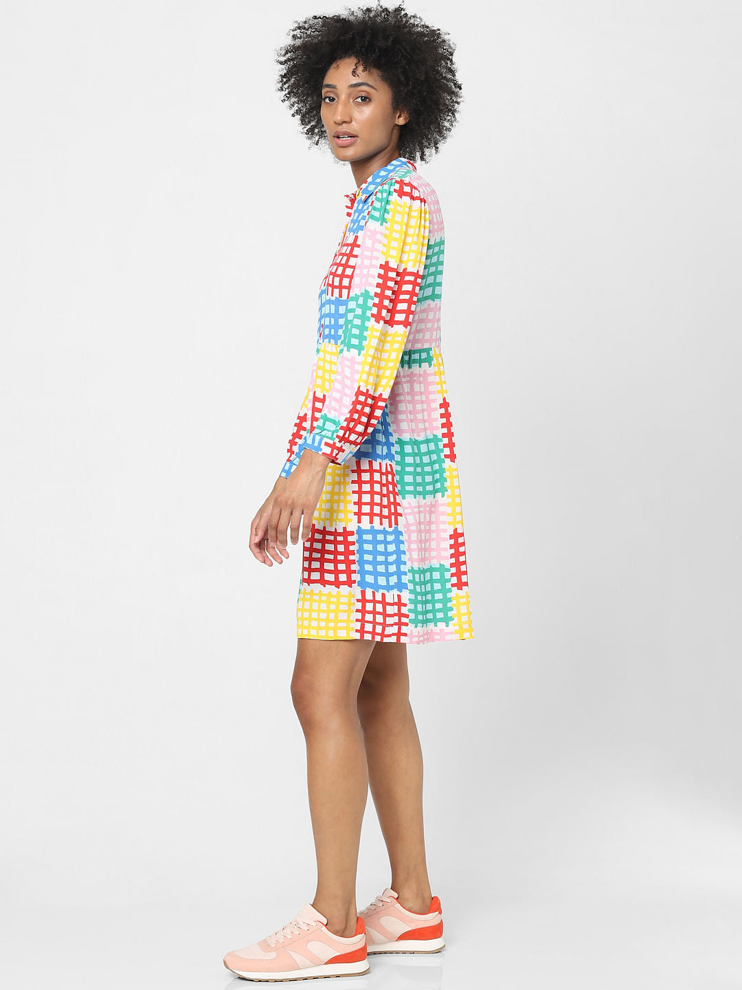 Multi-Coloured Fit & Flare Dress