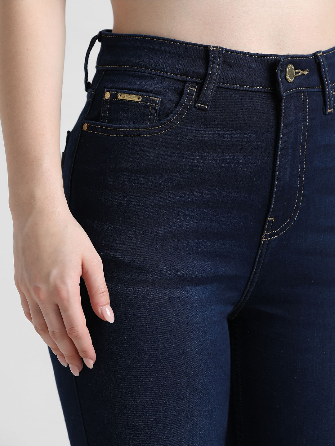 Blue High Rise Skinny Fit Jeans