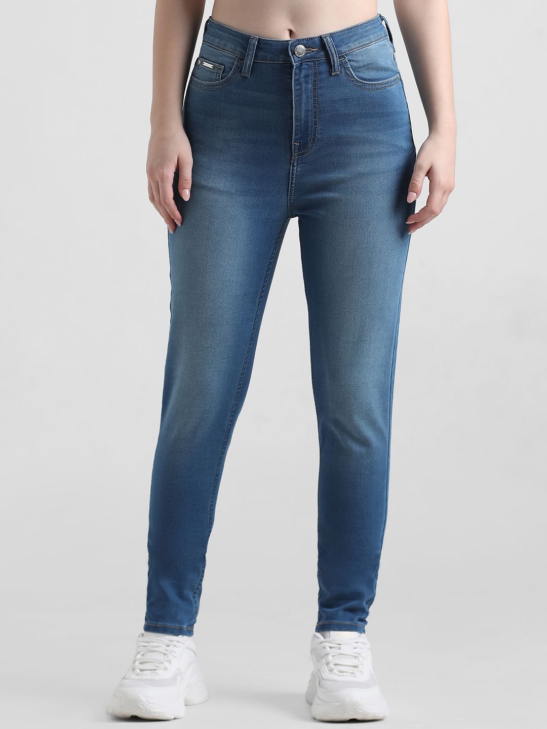 Blue High Rise Skinny Jeans