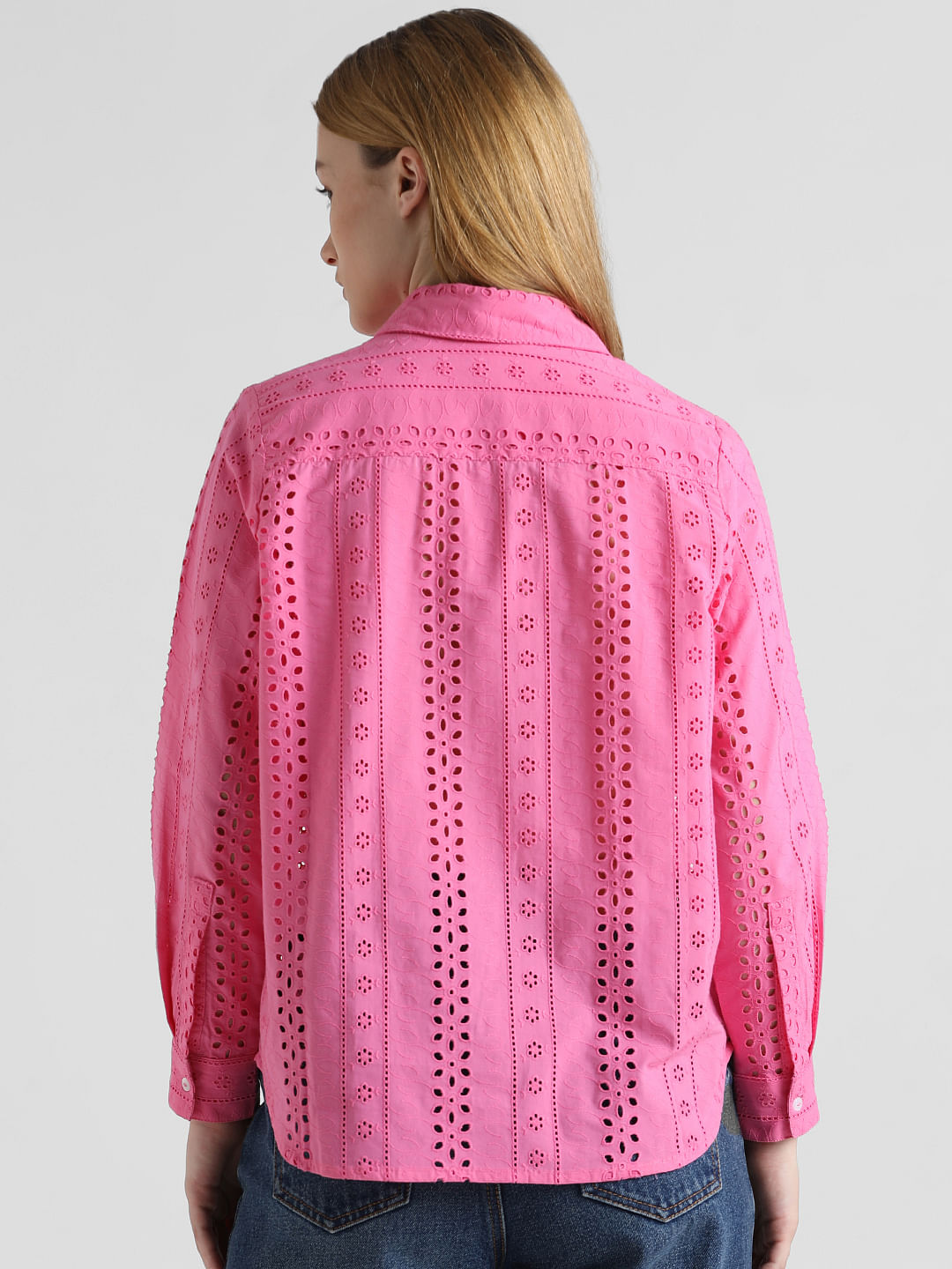 Pink Schiffli Detail Shirt