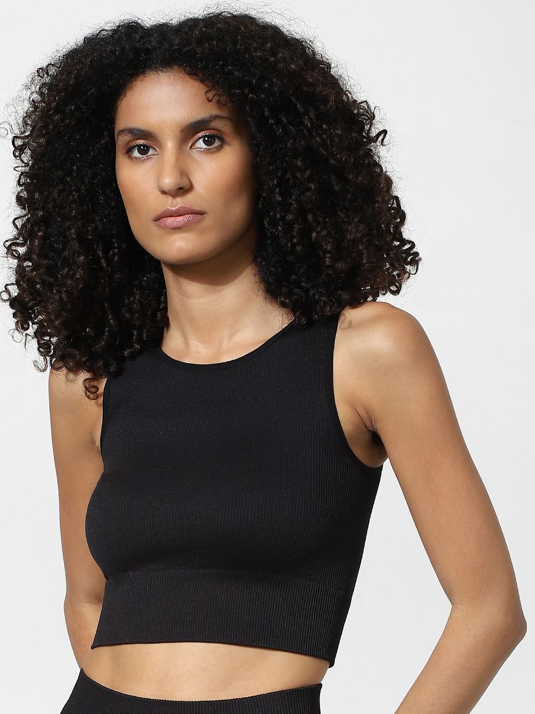 Black Seamless Co-Ord Training Top